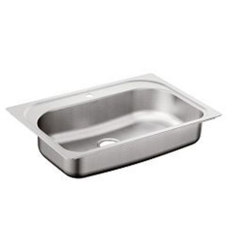 MOEN 33"X22" Stainless Steel 18 Gauge Single Bowl Drop In Sink G181631